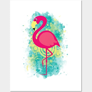 Flamingo Love Posters and Art